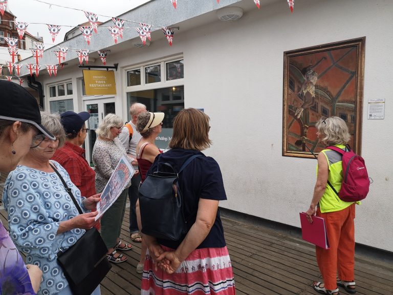 Join us on guided art walks around Cromer and discover some of the 30 life-size replica artworks from the National Gallery, London.
