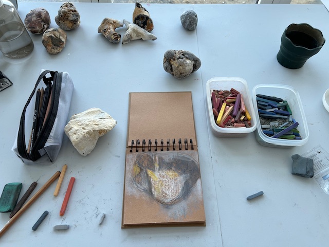 Clare Winter, Liz Bryne, Neil Lamont and Jane Roberts at Cromer Artsspace on the Prom