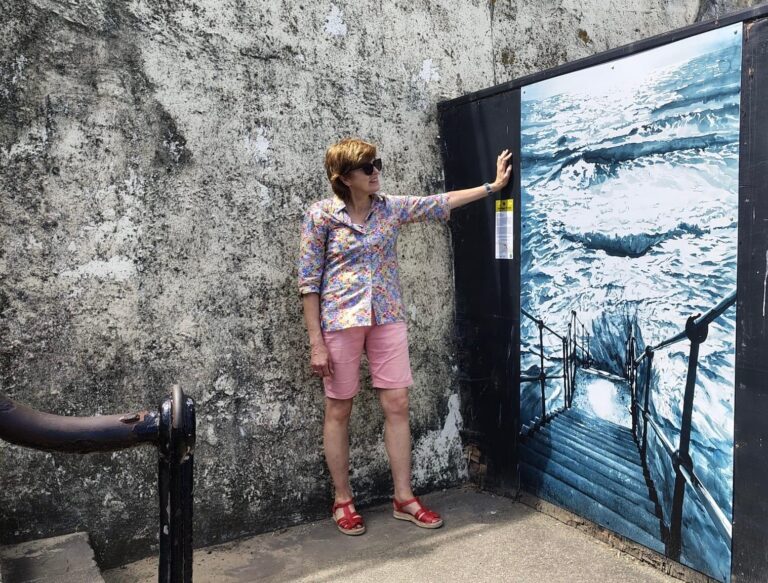 Emma Stibbon with Hope Gap